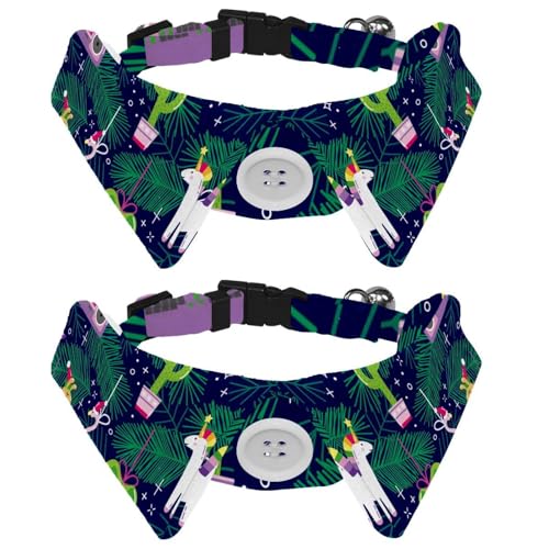 Eslifey Hundehalsband mit Fliege und Glöckchen, Weihnachtsmütze, Flamingo, Einhorn, Alpaka, Schwan, Dschungel, verstellbares Revers-Design, Katzen-Fliege, Halsband für kleine Haustiere, 2 Stück Eslifey Hundehalsband mit Fliege und Glöckchen, Weihnachtsmütze, Flamingo, Einhorn, Alpaka, Schwan, Dschungel, verstellbares Revers-Design, Katzen-Fliege, Halsband für kleine Haustiere, 2 Stück von Eslifey