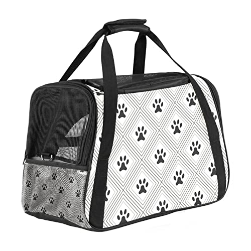 Haustier-Tragetasche, geometrische Hundepfoten, weich, für Corgi, Katzen, Hunde, Welpen, bequem, tragbar, faltbar, von Fluggesellschaften zugelassen Haustier-Tragetasche, geometrische Hundepfoten, weich, für Corgi, Katzen, Hunde, Welpen, bequem, tragbar, faltbar, von Fluggesellschaften zugelassen von Eslifey