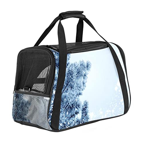 Haustier-Tragetasche mit Schneeflocke und Baum, weiche Seiten, für Corgi, Katzen, Hunde, Welpen, bequem, tragbar, faltbar, von Fluggesellschaften zugelassen Haustier-Tragetasche mit Schneeflocke und Baum, weiche Seiten, für Corgi, Katzen, Hunde, Welpen, bequem, tragbar, faltbar, von Fluggesellschaften zugelassen von Eslifey