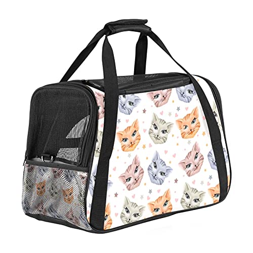Haustier-Transporttasche für Katzen, bunte weiche Seiten, tragbar, faltbar, Fluggesellschaften zugelassen von Eslifey