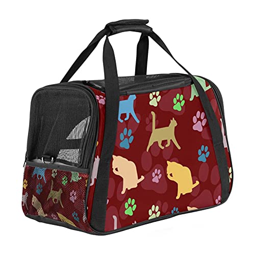 Haustier-Transporttasche für Katzen, weiche Seiten, tragbar, faltbar, Fluggesellschaften zugelassen von Eslifey