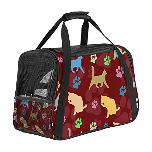 Haustier-Transporttasche für Katzen mit Pfoten, weiche Seiten, für Katzen, Hunde, Welpen, bequem, tragbar, faltbar, für Fluggesellschaften zugelassen von Eslifey