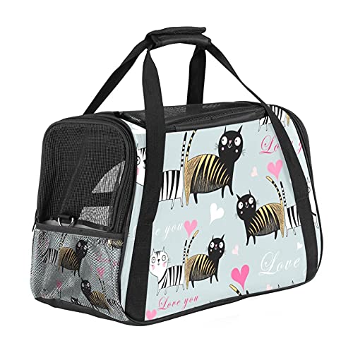 Haustier-Transporttasche für Katzen und Welpen, weich, tragbar, faltbar, für Fluggesellschaften zugelassen von Eslifey