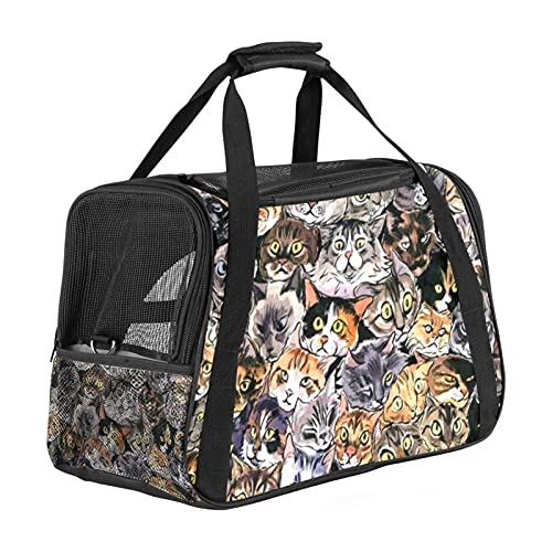Haustier-Transporttasche für Katzen und Welpen, weich, tragbar, faltbar, von Fluggesellschaften zugelassen von Eslifey