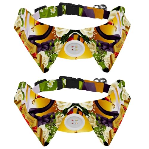 Hundehalsband mit Fliege und Glöckchen, Schwäne, verstellbar, Revers-Design, Katzenfliege, Halsband für kleine Haustiere, 2 Stück Hundehalsband mit Fliege und Glöckchen, Schwäne, verstellbar, Revers-Design, Katzenfliege, Halsband für kleine Haustiere, 2 Stück von Eslifey