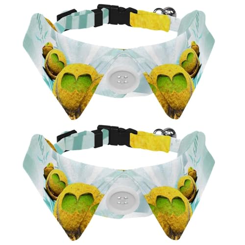 Hundehalsband mit Fliege und Glöckchen, Tennisbälle, verstellbares Revers-Design, Katzenfliege, Halsband für kleine Haustiere, 2 Stück Hundehalsband mit Fliege und Glöckchen, Tennisbälle, verstellbares Revers-Design, Katzenfliege, Halsband für kleine Haustiere, 2 Stück von Eslifey