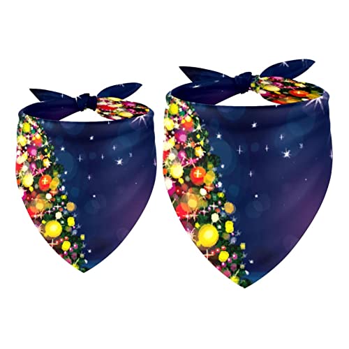 Hundehalstuch, 2 Stück, Beleuchtung, Weihnachtsbaum, Haustierschal, Chiffon-Halstuch, Dreieck-Lätzchen, Zubehör für kleine, mittelgroße und große Hunde, Welpen, Haustiere Hundehalstuch, 2 Stück, Beleuchtung, Weihnachtsbaum, Haustierschal, Chiffon-Halstuch, Dreieck-Lätzchen, Zubehör für kleine, mittelgroße und große Hunde, Welpen, Haustiere von Eslifey