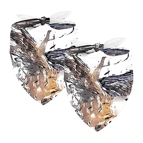 Hundehalstuch, 2 Stück, Kunst Wildtiere Vögel Haustier Schal, Chiffon Bandanas Dreieck Lätzchen Zubehör für kleine, mittelgroße und große Hunde Welpen Haustiere Hundehalstuch, 2 Stück, Kunst Wildtiere Vögel Haustier Schal, Chiffon Bandanas Dreieck Lätzchen Zubehör für kleine, mittelgroße und große Hunde Welpen Haustiere von Eslifey
