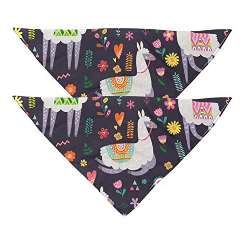Hundehalstuch, 2 Stück, Weihnachten Lama Kaktus Blumen Haustier Schal, Chiffon Bandanas Dreieck Lätzchen Zubehör für kleine, mittelgroße und große Hunde Welpen Haustiere Hundehalstuch, 2 Stück, Weihnachten Lama Kaktus Blumen Haustier Schal, Chiffon Bandanas Dreieck Lätzchen Zubehör für kleine, mittelgroße und große Hunde Welpen Haustiere von Eslifey