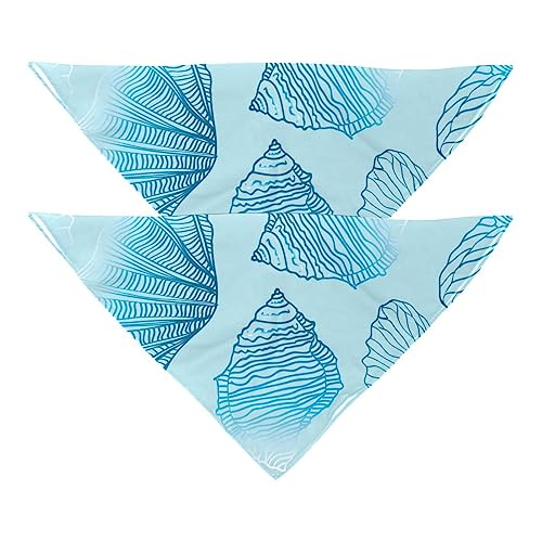 Hundehalstuch, 2 Stück, blaues Muschelmuster, Chiffon, Halstücher, Dreieck-Lätzchen, Zubehör für kleine, mittelgroße und große Hunde, Welpen, Haustiere Hundehalstuch, 2 Stück, blaues Muschelmuster, Chiffon, Halstücher, Dreieck-Lätzchen, Zubehör für kleine, mittelgroße und große Hunde, Welpen, Haustiere von Eslifey