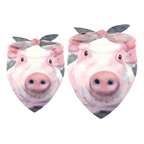 Hundehalstuch, Bauernhaus-Schweine-Haustierschal, Chiffon-Bandana, dreieckiges Lätzchen, Zubehör für kleine, mittelgroße und große Hunde, Welpen, Haustiere, 2 Stück Hundehalstuch, Bauernhaus-Schweine-Haustierschal, Chiffon-Bandana, dreieckiges Lätzchen, Zubehör für kleine, mittelgroße und große Hunde, Welpen, Haustiere, 2 Stück von Eslifey