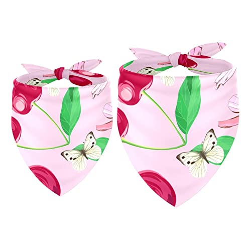 Hundehalstuch, Chiffon-Halstuch, Dreiecks-Lätzchen, Zubehör für kleine, mittelgroße und große Hunde, Welpen, Haustiere, 2 Stück von Eslifey