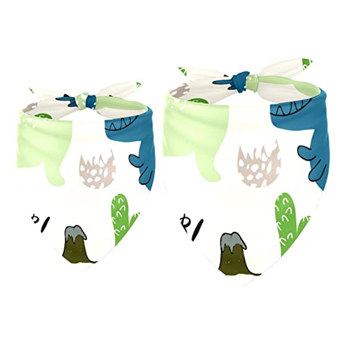 Hundehalstuch, Dinosaurier-Haustierschal, Chiffon-Halstuch, Dreiecks-Lätzchen, Zubehör für kleine, mittelgroße und große Hunde, Welpen, Haustiere, 2 Stück Hundehalstuch, Dinosaurier-Haustierschal, Chiffon-Halstuch, Dreiecks-Lätzchen, Zubehör für kleine, mittelgroße und große Hunde, Welpen, Haustiere, 2 Stück von Eslifey
