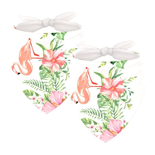 Hundehalstuch, Flamingo und Palme, Chiffon, Dreiecks-Lätzchen, Zubehör für kleine, mittelgroße und große Hunde, Welpen, Haustiere, 2 Stück Hundehalstuch, Flamingo und Palme, Chiffon, Dreiecks-Lätzchen, Zubehör für kleine, mittelgroße und große Hunde, Welpen, Haustiere, 2 Stück von Eslifey