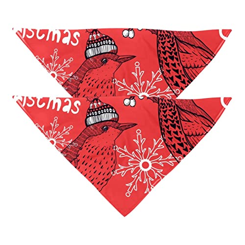 Hundehalstuch, Merry Christmas, Vögel, Haustierschal, Chiffon-Halstuch, Dreiecks-Lätzchen, Zubehör für kleine, mittelgroße und große Hunde, Welpen, Haustiere, 2 Stück Hundehalstuch, Merry Christmas, Vögel, Haustierschal, Chiffon-Halstuch, Dreiecks-Lätzchen, Zubehör für kleine, mittelgroße und große Hunde, Welpen, Haustiere, 2 Stück von Eslifey