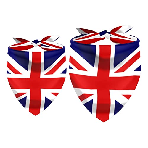Hundehalstuch, Union Jack Britain British Jack Haustierschal, Chiffon-Halstuch, Dreieck-Lätzchen, Zubehör für kleine, mittelgroße und große Hunde, Welpen, Haustiere, 2 Stück Hundehalstuch, Union Jack Britain British Jack Haustierschal, Chiffon-Halstuch, Dreieck-Lätzchen, Zubehör für kleine, mittelgroße und große Hunde, Welpen, Haustiere, 2 Stück von Eslifey