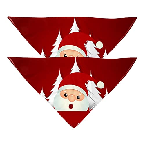 Hundehalstuch, Weihnachtsmann, Weihnachten, Haustierschal, Chiffon-Halstuch, Dreiecks-Lätzchen, Zubehör für kleine, mittelgroße und große Hunde, Welpen, Haustiere, 2 Stück Hundehalstuch, Weihnachtsmann, Weihnachten, Haustierschal, Chiffon-Halstuch, Dreiecks-Lätzchen, Zubehör für kleine, mittelgroße und große Hunde, Welpen, Haustiere, 2 Stück von Eslifey