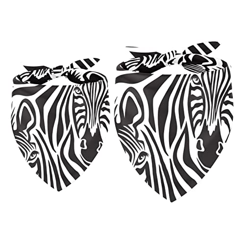 Hundehalstuch, Zebra-Halstuch, Chiffon-Halstuch, Dreiecks-Lätzchen, Zubehör für kleine, mittelgroße und große Hunde, Welpen, Haustiere, 2 Stück Hundehalstuch, Zebra-Halstuch, Chiffon-Halstuch, Dreiecks-Lätzchen, Zubehör für kleine, mittelgroße und große Hunde, Welpen, Haustiere, 2 Stück von Eslifey