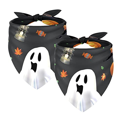 Hundehalstücher, 2 Stück, Halloween, Geist, Kürbis, Fledermaus, Haustierschal, Chiffon-Bandana, Dreieck-Lätzchen, Zubehör für kleine, mittelgroße und große Hunde, Welpen, Haustiere Hundehalstücher, 2 Stück, Halloween, Geist, Kürbis, Fledermaus, Haustierschal, Chiffon-Bandana, Dreieck-Lätzchen, Zubehör für kleine, mittelgroße und große Hunde, Welpen, Haustiere von Eslifey