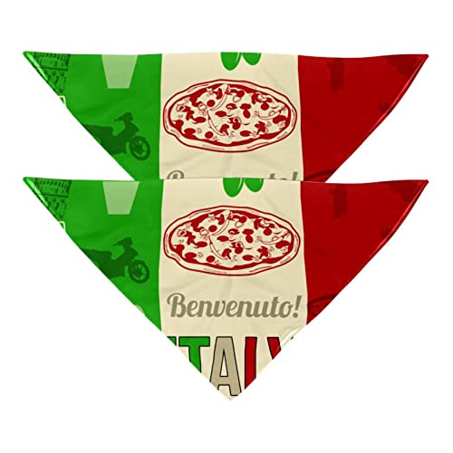 Hundehalstücher, 2 Stück, Italien, Futter, Haustierschal, Chiffon-Bandana, dreieckig, Lätzchen, Zubehör für kleine, mittelgroße und große Hunde, Welpen, Haustiere Hundehalstücher, 2 Stück, Italien, Futter, Haustierschal, Chiffon-Bandana, dreieckig, Lätzchen, Zubehör für kleine, mittelgroße und große Hunde, Welpen, Haustiere von Eslifey