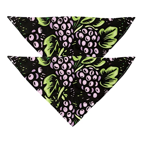 Hundehalstücher, 2 Stück, Trauben, Haustierschal, Chiffon-Bandana, Dreieck-Lätzchen, Zubehör für kleine, mittelgroße und große Hunde, Welpen, Haustiere von Eslifey