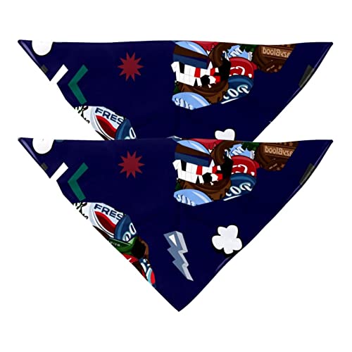 Hundehalstücher, Pop-Art-Objekte, Totenköpfe, Haustier-Schal, Chiffon-Bandana, Dreieck-Lätzchen, Zubehör für kleine, mittelgroße und große Hunde, Welpen, Haustiere, 2 Stück Hundehalstücher, Pop-Art-Objekte, Totenköpfe, Haustier-Schal, Chiffon-Bandana, Dreieck-Lätzchen, Zubehör für kleine, mittelgroße und große Hunde, Welpen, Haustiere, 2 Stück von Eslifey