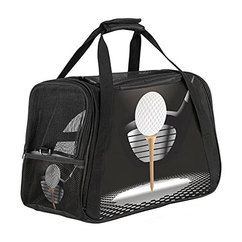 Tragetasche für Haustiere, Golfball auf Tee mit Schläger im Scheinwerfer-Illustration, weiche Seiten, Haustier-Tragetasche, für Katzen, Hunde, Welpen, bequem, tragbar, faltbar, für Fluggesellschaften Tragetasche für Haustiere, Golfball auf Tee mit Schläger im Scheinwerfer-Illustration, weiche Seiten, Haustier-Tragetasche, für Katzen, Hunde, Welpen, bequem, tragbar, faltbar, für Fluggesellschaften von Eslifey