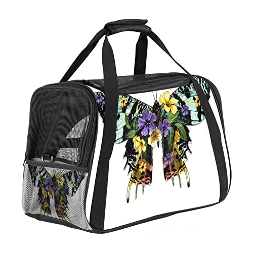Tragetasche für Haustiere, mit Schmetterlingsblumen, weich, für Corgi, Katzen, Hunde, Welpen, bequem, tragbar, faltbar, von Fluggesellschaften zugelassen Tragetasche für Haustiere, mit Schmetterlingsblumen, weich, für Corgi, Katzen, Hunde, Welpen, bequem, tragbar, faltbar, von Fluggesellschaften zugelassen von Eslifey