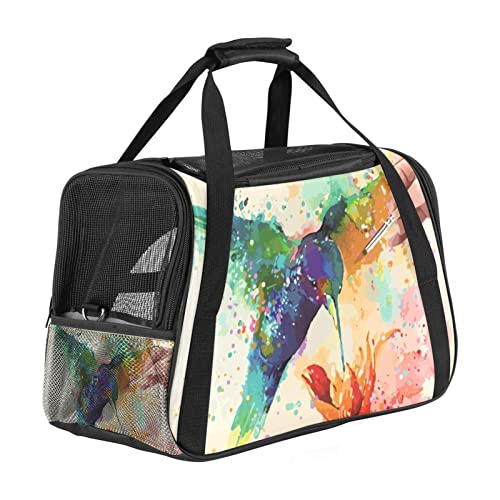 Transporttasche für Haustiere, Aquarell, Kolibri, weich, für Corgi, Katzen, Hunde, Welpen, bequem, tragbar, faltbar, von Fluggesellschaften zugelassen Transporttasche für Haustiere, Aquarell, Kolibri, weich, für Corgi, Katzen, Hunde, Welpen, bequem, tragbar, faltbar, von Fluggesellschaften zugelassen von Eslifey