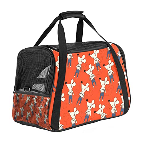 Transporttasche für Haustiere, Cartoon-Maus, weiche Seiten, für Katzen, Hunde, Welpen, bequem, tragbar, faltbar, für Fluggesellschaften zugelassen von Eslifey