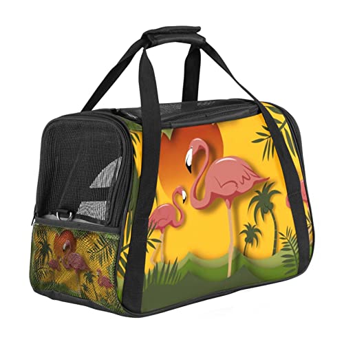 Transporttasche für Haustiere, Flamingo, Vögel, Sonnenuntergang, weich, für Corgi, Katzen, Hunde, Welpen, bequem, tragbar, faltbar, von Fluggesellschaften zugelassen Transporttasche für Haustiere, Flamingo, Vögel, Sonnenuntergang, weich, für Corgi, Katzen, Hunde, Welpen, bequem, tragbar, faltbar, von Fluggesellschaften zugelassen von Eslifey