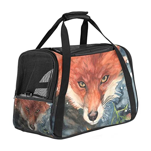 Transporttasche für Haustiere, Fuchs, weiche Seiten, für Katzen, Hunde, Welpen, bequem, tragbar, faltbar, für Fluggesellschaften zugelassen von Eslifey