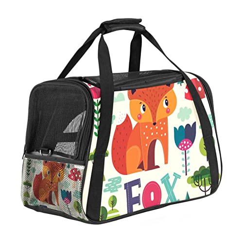 Transporttasche für Haustiere, Fuchs mit Pilz, weich, für Corgi, Katzen, Hunde, Welpen, bequem, tragbar, faltbar, von Fluggesellschaften zugelassen Transporttasche für Haustiere, Fuchs mit Pilz, weich, für Corgi, Katzen, Hunde, Welpen, bequem, tragbar, faltbar, von Fluggesellschaften zugelassen von Eslifey