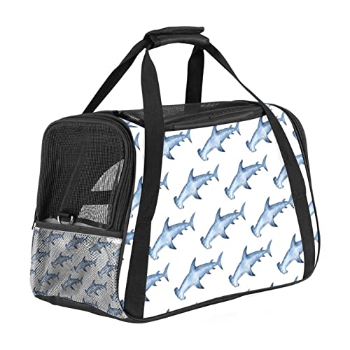 Transporttasche für Haustiere, Hammerkopf, Hai-Muster, weich, für Corgi, Katzen, Hunde, Welpen, bequem, tragbar, faltbar, von Fluggesellschaften zugelassen Transporttasche für Haustiere, Hammerkopf, Hai-Muster, weich, für Corgi, Katzen, Hunde, Welpen, bequem, tragbar, faltbar, von Fluggesellschaften zugelassen von Eslifey