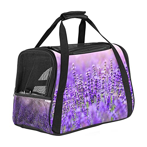 Transporttasche für Haustiere, Lavendelblüte, violett, malvenfarben, 2 Stück von Eslifey