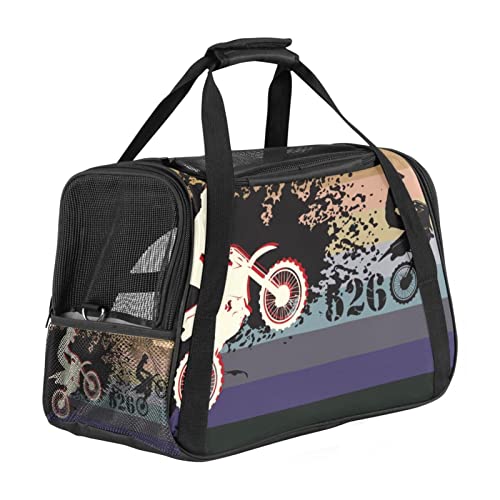 Transporttasche für Haustiere, Motocross-Rennen, weiche Seiten, für Corgi, Katzen, Hunde, Welpen, bequem, tragbar, faltbar, von Fluggesellschaften zugelassen Transporttasche für Haustiere, Motocross-Rennen, weiche Seiten, für Corgi, Katzen, Hunde, Welpen, bequem, tragbar, faltbar, von Fluggesellschaften zugelassen von Eslifey