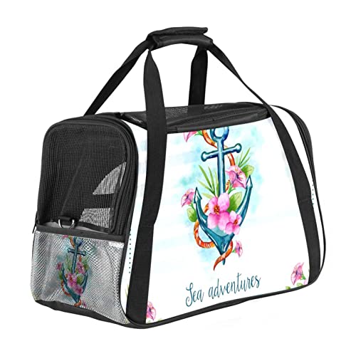 Transporttasche für Haustiere, Piraten-Stil, Blumen, weich, für Corgi, Katzen, Hunde, Welpen, bequem, tragbar, faltbar, von Fluggesellschaften zugelassen Transporttasche für Haustiere, Piraten-Stil, Blumen, weich, für Corgi, Katzen, Hunde, Welpen, bequem, tragbar, faltbar, von Fluggesellschaften zugelassen von Eslifey