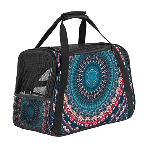 Transporttasche für Haustiere, Retro-Design, indische Blumen, weich, für Corgi, Katzen, Hunde, Welpen, bequem, tragbar, faltbar, von Fluggesellschaften zugelassen Transporttasche für Haustiere, Retro-Design, indische Blumen, weich, für Corgi, Katzen, Hunde, Welpen, bequem, tragbar, faltbar, von Fluggesellschaften zugelassen von Eslifey