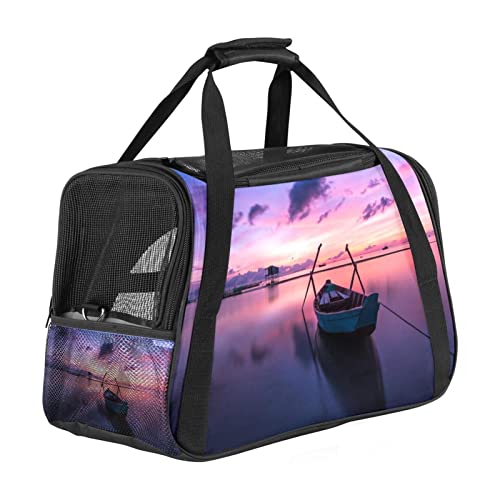 Transporttasche für Haustiere, Sonnenaufgang, Boot, weich, für Corgi, Katzen, Hunde, Welpen, bequem, tragbar, faltbar, von Fluggesellschaften zugelassen Transporttasche für Haustiere, Sonnenaufgang, Boot, weich, für Corgi, Katzen, Hunde, Welpen, bequem, tragbar, faltbar, von Fluggesellschaften zugelassen von Eslifey