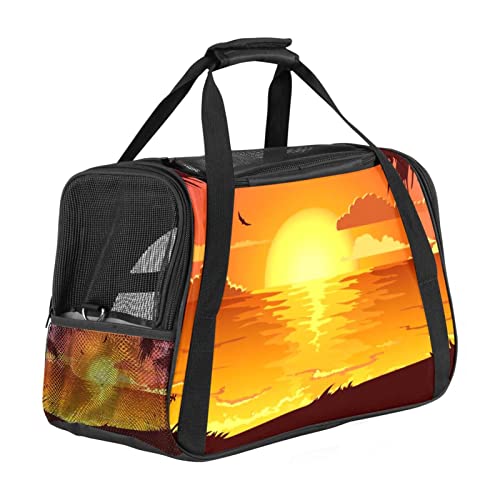 Transporttasche für Haustiere, Strand, Sonnenuntergang, weich, für Corgi, Katzen, Hunde, Welpen, bequem, tragbar, faltbar, von Fluggesellschaften zugelassen Transporttasche für Haustiere, Strand, Sonnenuntergang, weich, für Corgi, Katzen, Hunde, Welpen, bequem, tragbar, faltbar, von Fluggesellschaften zugelassen von Eslifey