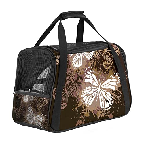 Transporttasche für Haustiere, Vintage-Stil, Schmetterlinge, weich, für Corgi, Katzen, Hunde, Welpen, bequem, tragbar, faltbar, von Fluggesellschaften zugelassen Transporttasche für Haustiere, Vintage-Stil, Schmetterlinge, weich, für Corgi, Katzen, Hunde, Welpen, bequem, tragbar, faltbar, von Fluggesellschaften zugelassen von Eslifey