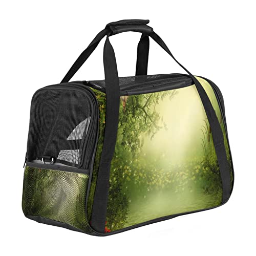 Transporttasche für Haustiere, Wald und See, weich, für Corgi, Katzen, Hunde, Welpen, bequem, tragbar, faltbar, von Fluggesellschaften zugelassen Transporttasche für Haustiere, Wald und See, weich, für Corgi, Katzen, Hunde, Welpen, bequem, tragbar, faltbar, von Fluggesellschaften zugelassen von Eslifey