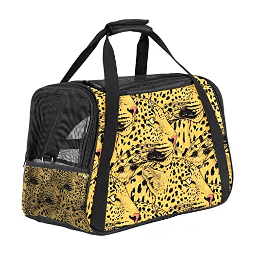 Transporttasche für Haustiere, Wildtier, Leopardenmuster, weich, für Corgi, Katzen, Hunde, Welpen, bequem, tragbar, faltbar, von Fluggesellschaften zugelassen Transporttasche für Haustiere, Wildtier, Leopardenmuster, weich, für Corgi, Katzen, Hunde, Welpen, bequem, tragbar, faltbar, von Fluggesellschaften zugelassen von Eslifey