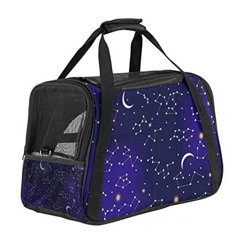 Transporttasche für Haustiere, blau, Sternenhimmel, weich, für Corgi, Katzen, Hunde, Welpen, bequem, tragbar, faltbar, von Fluggesellschaften zugelassen Transporttasche für Haustiere, blau, Sternenhimmel, weich, für Corgi, Katzen, Hunde, Welpen, bequem, tragbar, faltbar, von Fluggesellschaften zugelassen von Eslifey