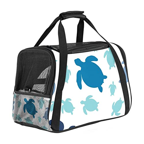 Transporttasche für Haustiere, blaue Schildkröten, weiche Seiten, für Corgi, Katzen, Hunde, Welpen, bequem, tragbar, faltbar, von Fluggesellschaften zugelassen Transporttasche für Haustiere, blaue Schildkröten, weiche Seiten, für Corgi, Katzen, Hunde, Welpen, bequem, tragbar, faltbar, von Fluggesellschaften zugelassen von Eslifey