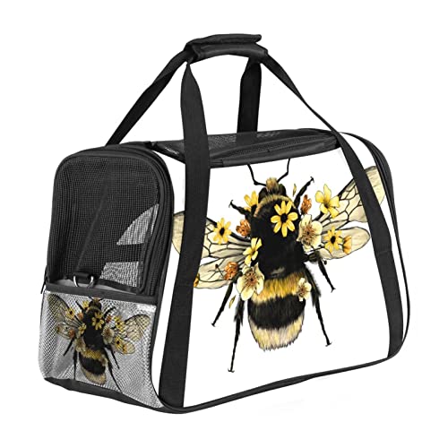 Transporttasche für Haustiere, flauschige Bienenblumen, weiche Seiten, für Corgi, Katzen, Hunde, Welpen, bequem, tragbar, faltbar, von Fluggesellschaften zugelassen Transporttasche für Haustiere, flauschige Bienenblumen, weiche Seiten, für Corgi, Katzen, Hunde, Welpen, bequem, tragbar, faltbar, von Fluggesellschaften zugelassen von Eslifey