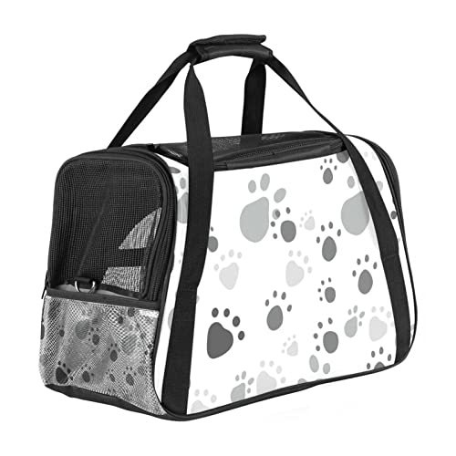 Transporttasche für Haustiere, mit Pfotenmuster, weich, für Corgi, Katzen, Hunde, Welpen, bequem, tragbar, faltbar, von Fluggesellschaften zugelassen Transporttasche für Haustiere, mit Pfotenmuster, weich, für Corgi, Katzen, Hunde, Welpen, bequem, tragbar, faltbar, von Fluggesellschaften zugelassen von Eslifey