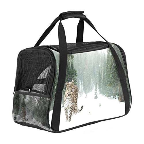 Transporttasche für Haustiere, persischer Leopardenmuster, weich, für Corgi, Katzen, Hunde, Welpen, bequem, tragbar, faltbar, von Fluggesellschaften zugelassen Transporttasche für Haustiere, persischer Leopardenmuster, weich, für Corgi, Katzen, Hunde, Welpen, bequem, tragbar, faltbar, von Fluggesellschaften zugelassen von Eslifey