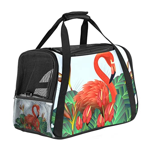 Transporttasche für Haustiere, roter Flamingo, weich, für Corgi, Katzen, Hunde, Welpen, bequem, tragbar, faltbar, von Fluggesellschaften zugelassen Transporttasche für Haustiere, roter Flamingo, weich, für Corgi, Katzen, Hunde, Welpen, bequem, tragbar, faltbar, von Fluggesellschaften zugelassen von Eslifey