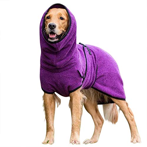 Esobo Hundeweste für den Winter, einfarbig, warm, aus weichem Fleece, Größe XXL, Violett von Esobo